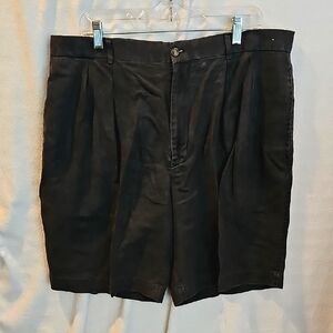 Men's 38 Gray Old School Clothing Co Linen Shorts OSCC Pleated Front